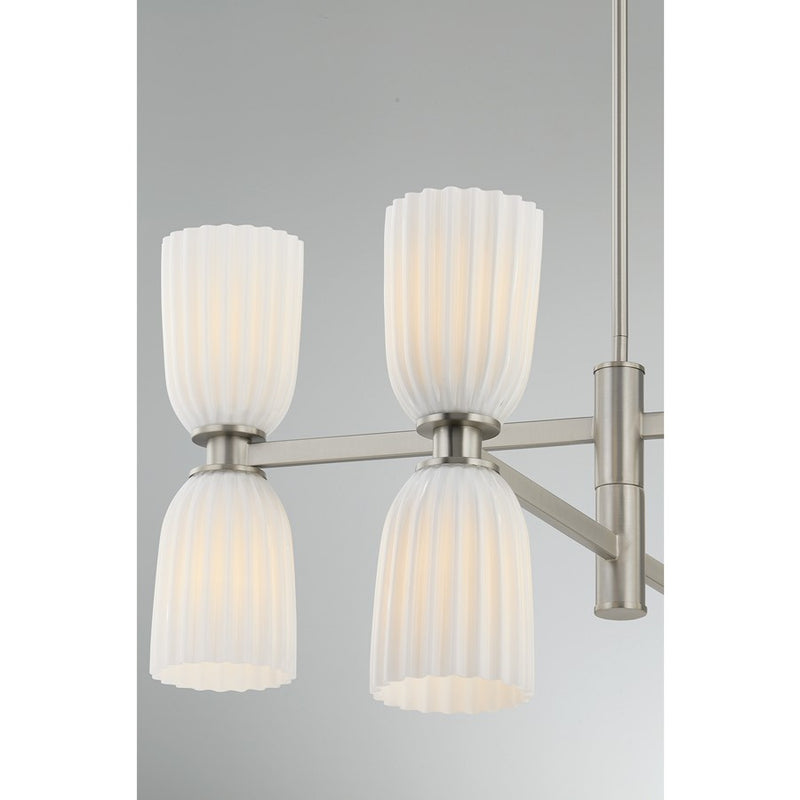 Savoy House Essentials Baldwin 8Lt Chandelier, Satin Nickel