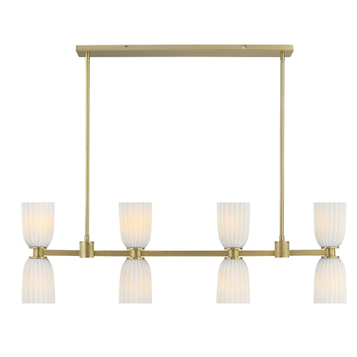 Savoy House Essentials Baldwin 8Lt Lin Chandelier, Noble Brass - 1-1249-8-127