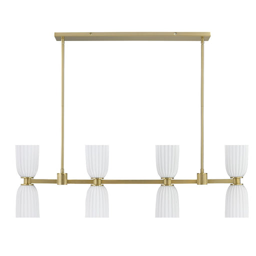 Savoy House Essentials Baldwin 8Lt Lin Chandelier, Noble Brass