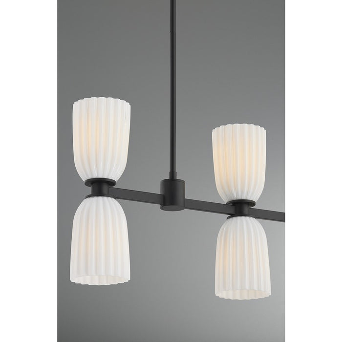Savoy House Essentials Baldwin 8Lt Lin Chandelier, Black/White