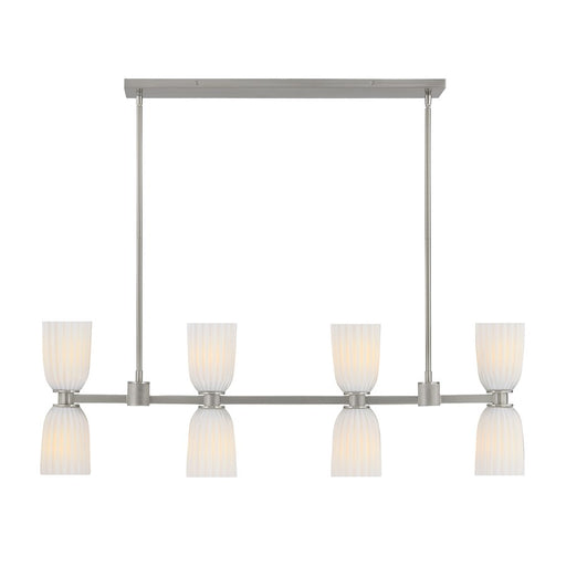 Savoy House Essentials Baldwin 8Lt Lin Chandelier, Satin Nickel - 1-1249-8-SN