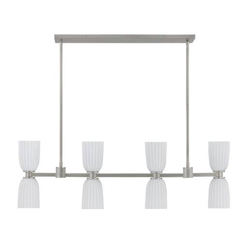 Savoy House Essentials Baldwin 8Lt Lin Chandelier, Satin Nickel