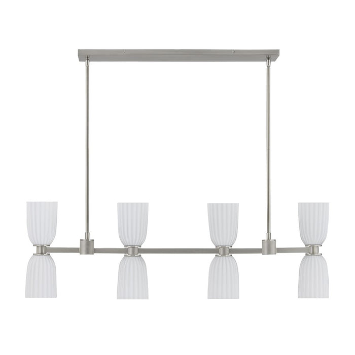 Savoy House Essentials Baldwin 8Lt Lin Chandelier, Satin Nickel