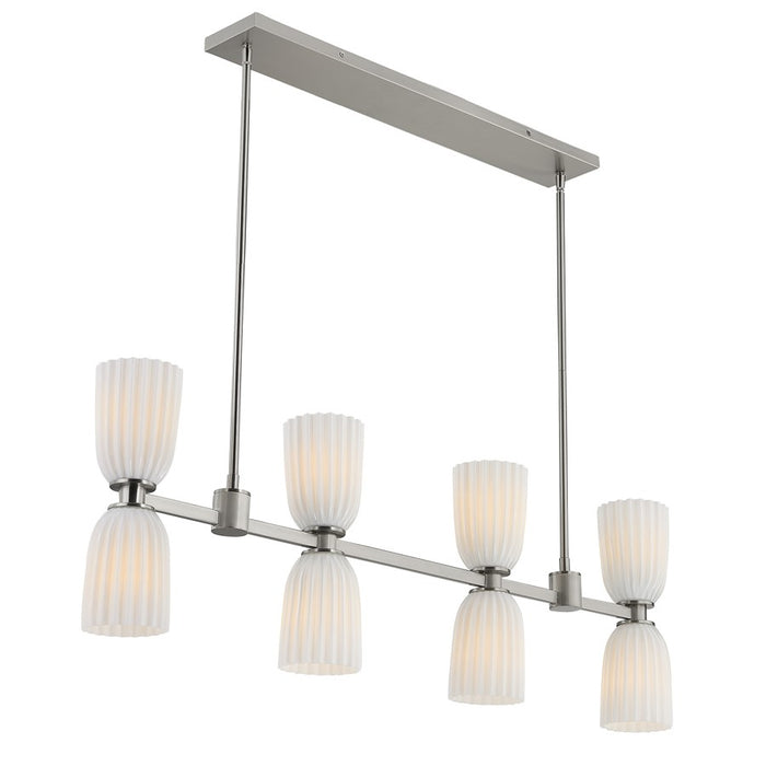 Savoy House Essentials Baldwin 8Lt Lin Chandelier, Satin Nickel