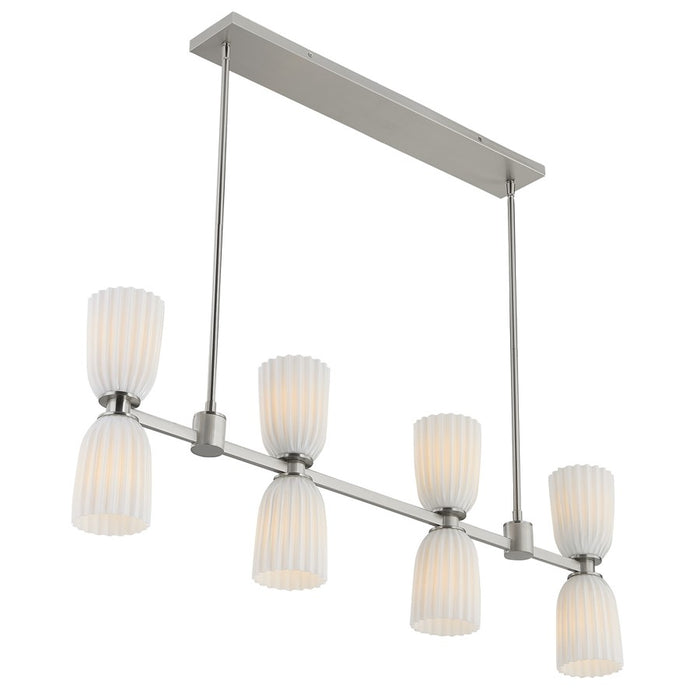 Savoy House Essentials Baldwin 8Lt Lin Chandelier, Satin Nickel