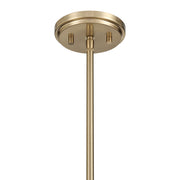 Savoy House Hubbard 30in 3-Light LED Chandelier | Minimalist Noble Brass and Champagne Ribbed Glass | Dining Room & Entryway | 30 in | Model 1-1251-3-127