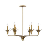 Savoy House Strathmore 42in 6-Light Chandelier | Nature-Inspired Antique Patina Metal | Dining Room & Foyer | 42 x 42 x 14.75 in | Model 1-1260-6-339