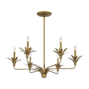 Savoy House Strathmore 42in 6-Light Chandelier | Nature-Inspired Antique Patina Metal | Dining Room & Foyer | 42 x 42 x 14.75 in | Model 1-1260-6-339