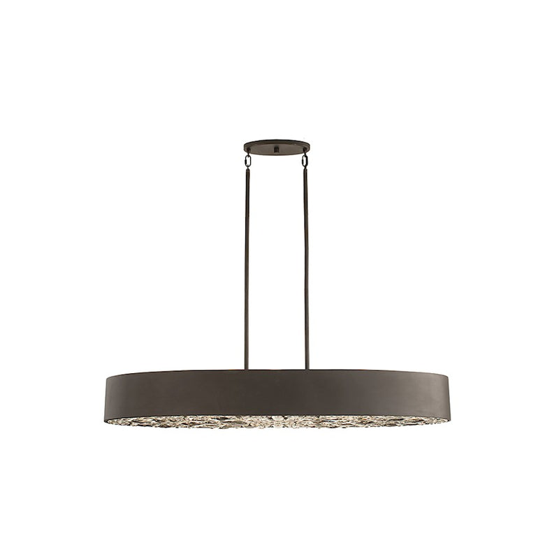 Savoy House Azores 6-Light Linear Chandelier, Black Cashmere