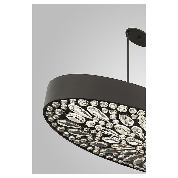 Savoy House Azores 6-Light Linear Chandelier, Black Cashmere