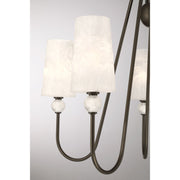Savoy House Sheldon 32in 5-Light Chandelier | Transitional Mediterranean Bronze and Ice Glass | Dining Room & Foyer | 32 x 32 x 27 in | Model 1-1350-5-15