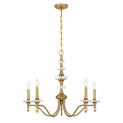 Savoy House Champlain 5 Light Chandelier, Warm Brass - 1-1361-5-322