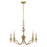 Savoy House Champlain 5 Light Chandelier, Warm Brass - 1-1361-5-322
