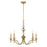 Savoy House Champlain 5 Light Chandelier, Warm Brass