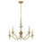 Savoy House Champlain 5 Light Chandelier, Warm Brass