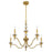 Savoy House Champlain 5 Light Chandelier, Warm Brass