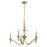 Savoy House Champlain 5 Light Chandelier, Warm Brass