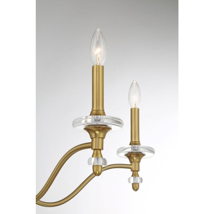 Savoy House Champlain 5 Light Chandelier, Warm Brass
