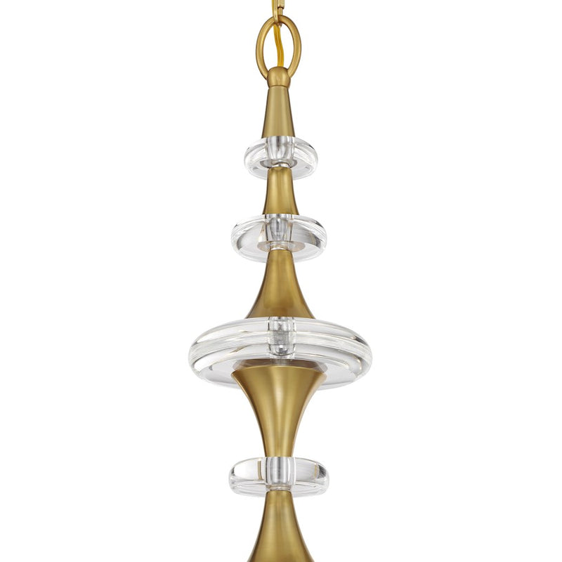 Savoy House Champlain 8 Light Chandelier, Warm Brass