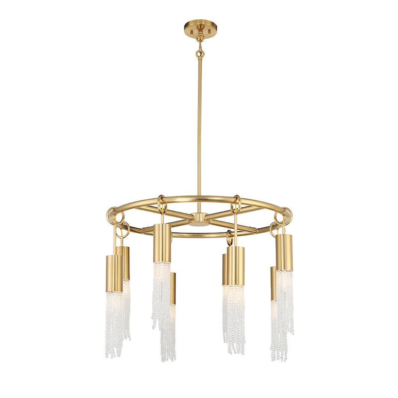 Savoy House Chelsea 8-Light Chandelier, Warm Brass