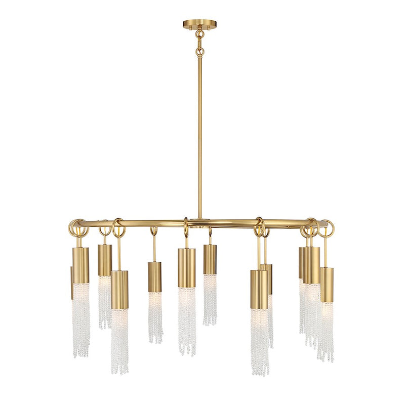 Savoy House Chelsea 12-Light Chandelier, Warm Brass