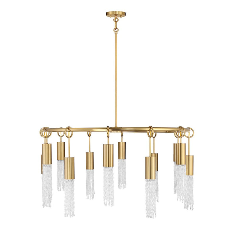 Savoy House Chelsea 12-Light Chandelier, Warm Brass