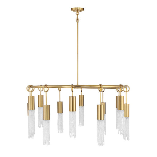Savoy House Chelsea 12-Light Chandelier, Warm Brass