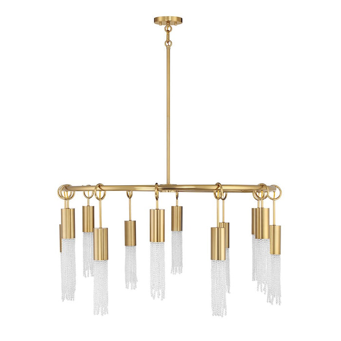 Savoy House Chelsea 12-Light Chandelier, Warm Brass