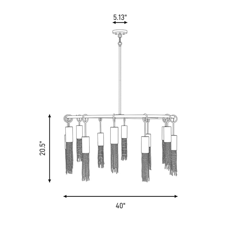 Savoy House Chelsea 12-Light Chandelier, Warm Brass