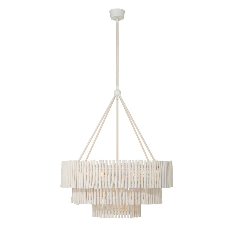 Savoy House Phong 9 Lt Chandelier, Blanco
