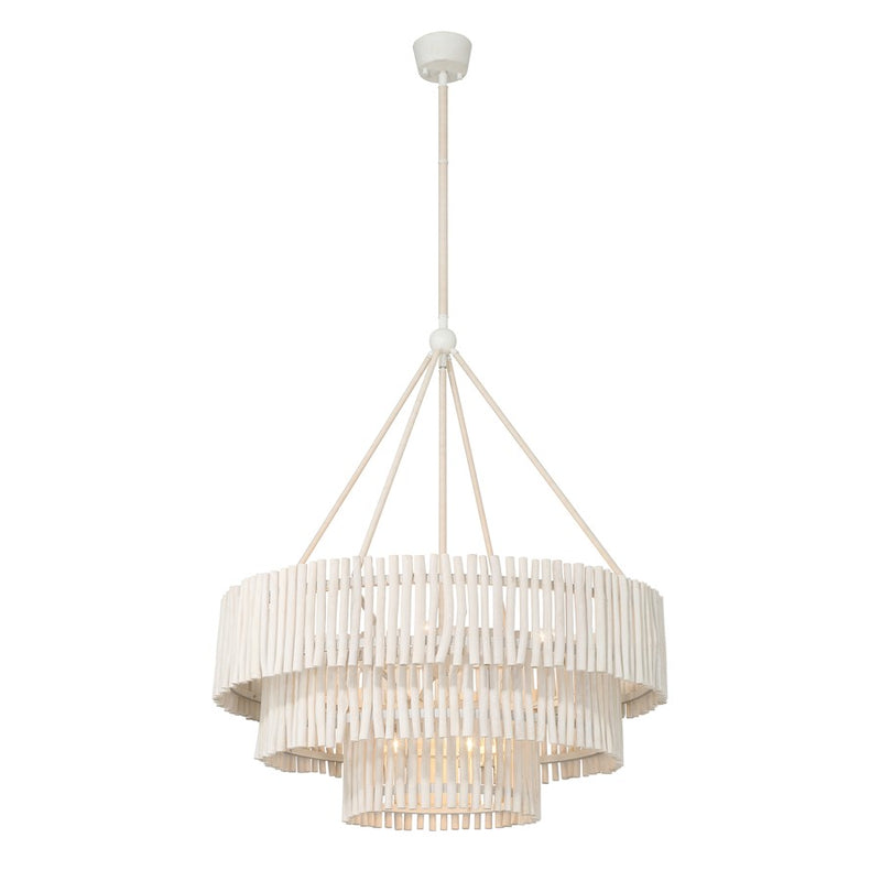 Savoy House Phong 9 Lt Chandelier, Blanco