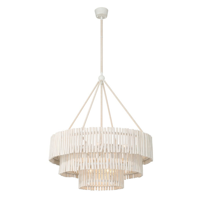 Savoy House Phong 9 Lt Chandelier, Blanco