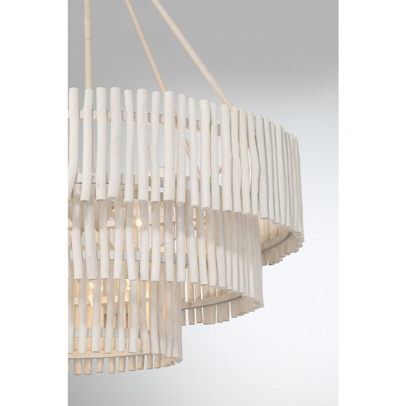 Savoy House Phong 9 Lt Chandelier, Blanco