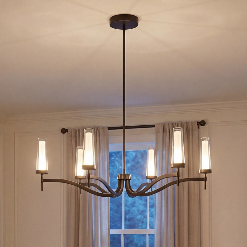 Savoy House Butler 6Lt Chandelier, Mediterranean