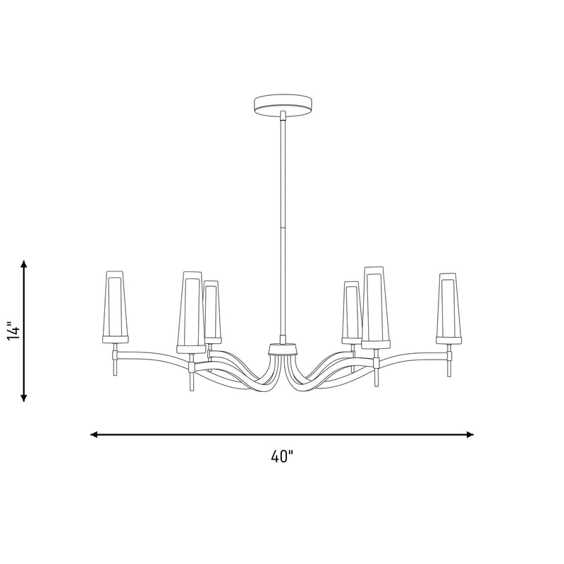Savoy House Butler 6Lt Chandelier, Mediterranean