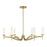 Savoy House Butler 6 Lt Chandelier, Clear/Opal, Warm Brass - 1-1464-6-322