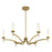 Savoy House Butler 6 Lt Chandelier, Clear/Opal, Warm Brass