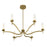Savoy House Butler 6 Lt Chandelier, Clear/Opal, Warm Brass