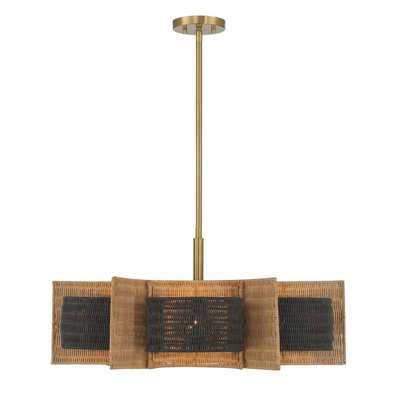 Savoy House Espacio 6 Lt Chandelier, Warm Brass - 1-1466-6-322