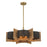 Savoy House Espacio 6 Lt Chandelier, Warm Brass