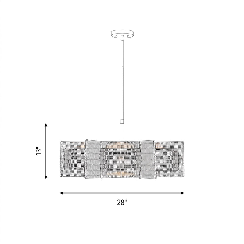 Savoy House Espacio 6 Lt Chandelier, Warm Brass