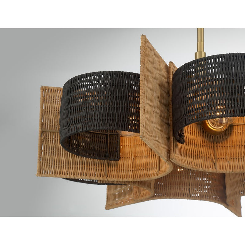 Savoy House Espacio 6 Lt Chandelier, Warm Brass