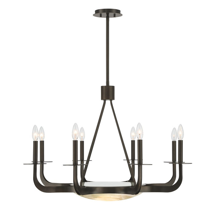 Savoy House Salford 9 Lt Chandelier, Mediterranean Bronze - 1-1487-9-15