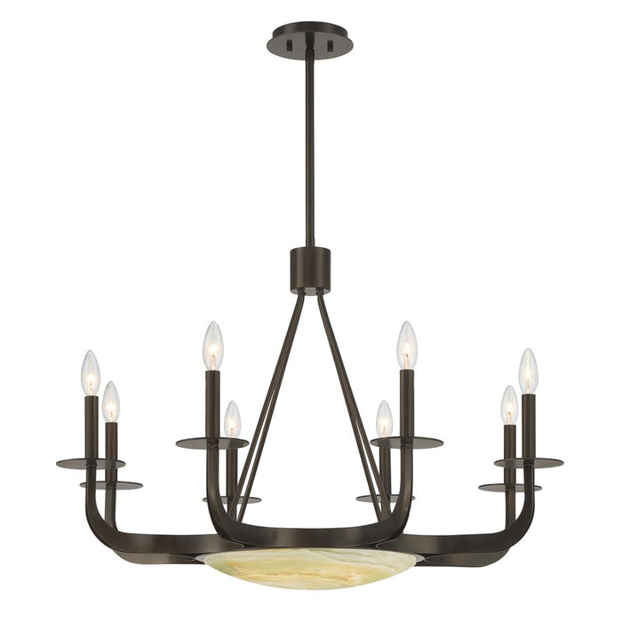 Savoy House Salford 9 Lt Chandelier, Mediterranean Bronze