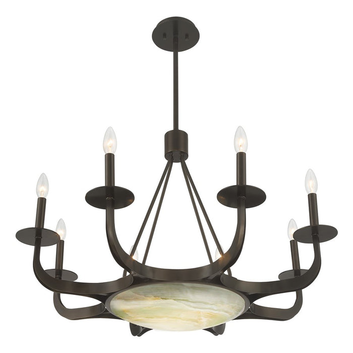 Savoy House Salford 9 Lt Chandelier, Mediterranean Bronze