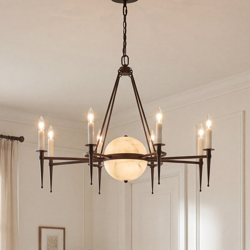 Savoy House Sanger 10 Lt Chandelier, Mediterranean Bronze
