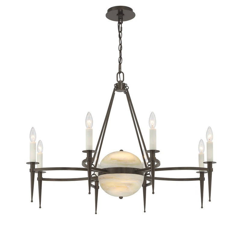 Savoy House Sanger 10 Lt Chandelier, Mediterranean Bronze