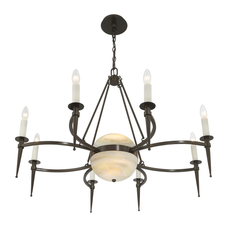 Savoy House Sanger 10 Lt Chandelier, Mediterranean Bronze