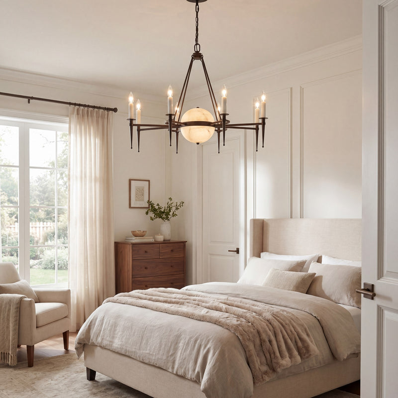 Savoy House Sanger 10 Lt Chandelier, Mediterranean Bronze