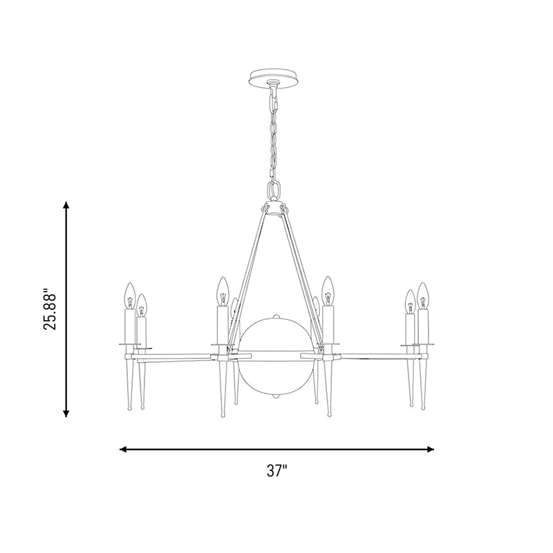 Savoy House Sanger 10 Lt Chandelier, Mediterranean Bronze